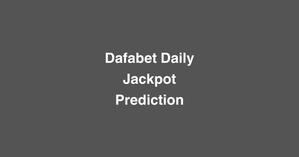 Dafabet Daily Jackpot